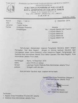 6 Orang Siswa SMAN 106 Mendapat Penghargaan dari Walikota Jakarta Timur